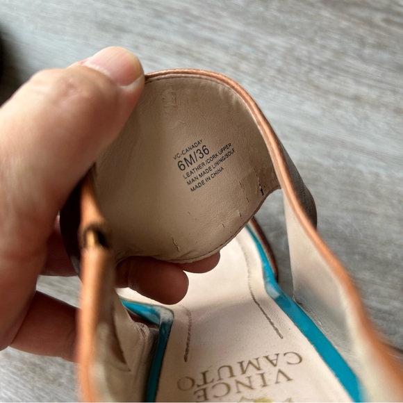 VINCE CAMUTO CANADAY TWO BAND HIGH HEEL PLATFORM SANDAL - Picture 15 of 15